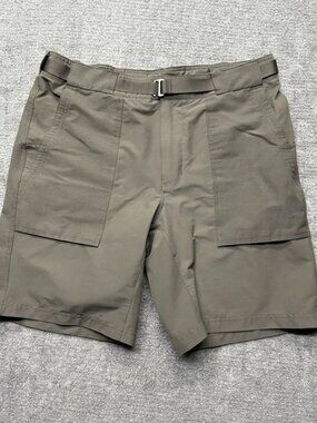 REI Co-op Screeline Shorts Mens 36 Brown Hike Hiking Stretch Belted Gorpcore